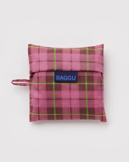 BAGGU Standard Baggu - Azalea Pink Tartan kids outfit