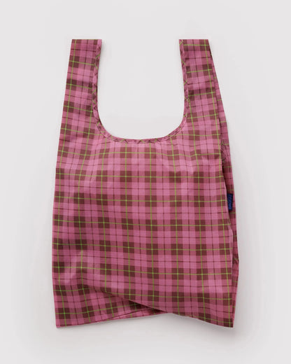 BAGGU Standard Baggu - Azalea Pink Tartan kids outfit