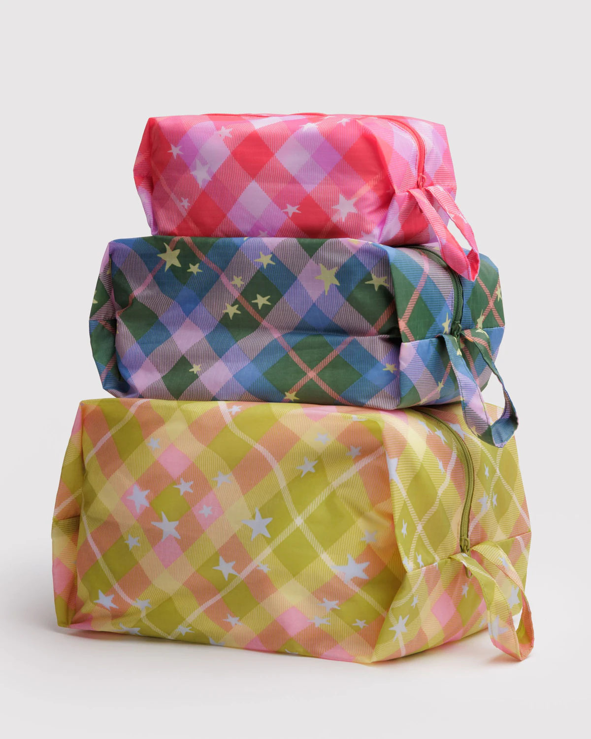 BAGGU 3D Zip Set - Star Plaid - AT NOON STORE