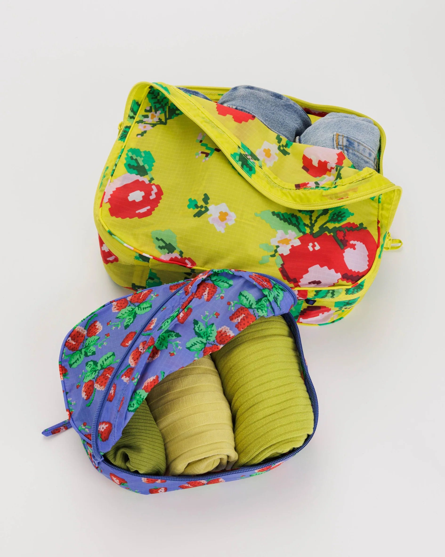 Baggu Packing Cube Set - Needlepoint Fruit - AT NOON STORE