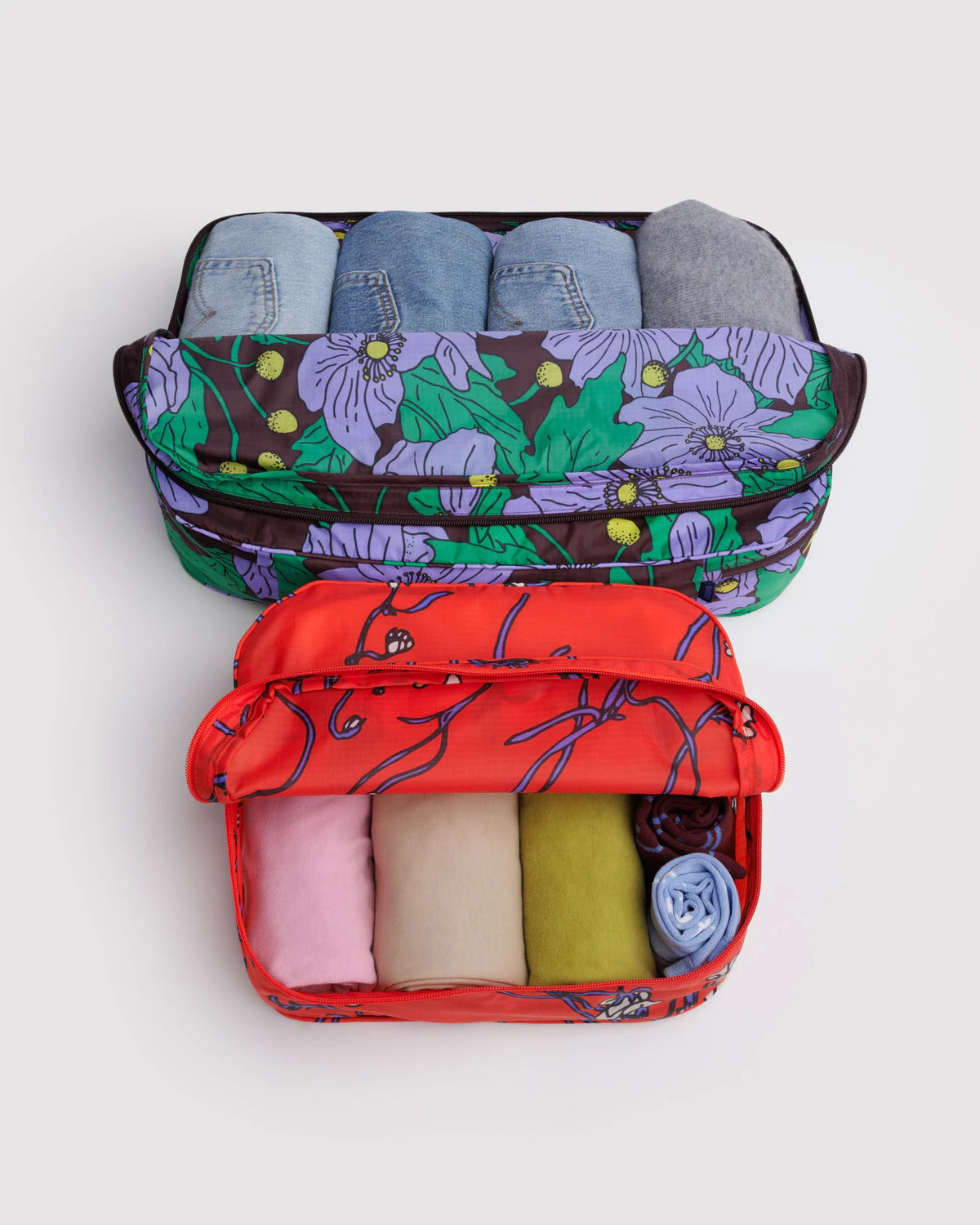 BAGGU Large Packing Cube Set - Poppy Mix - AT NOON STORE