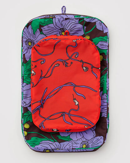 BAGGU Large Packing Cube Set - Poppy Mix - AT NOON STORE