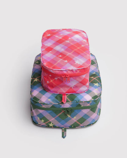 BAGGU Packing Cube Set - Star Plaid - AT NOON STORE