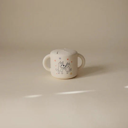 Bluey x Mushie Snack Cup - Bluey Ivory kids outfit