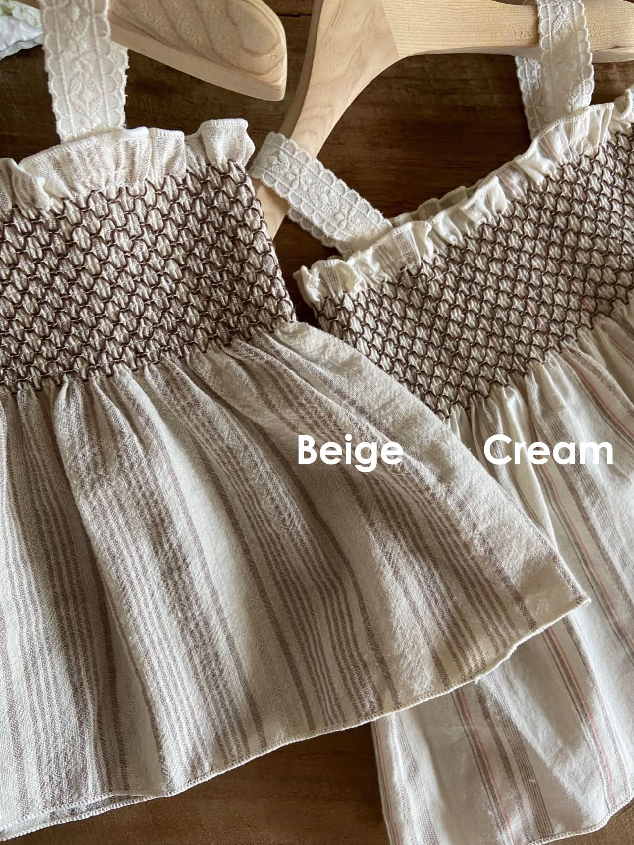 Baby Ann Lace Shoulder Smocked Bodice Top (3-18m) -2 Colors - AT NOON STORE