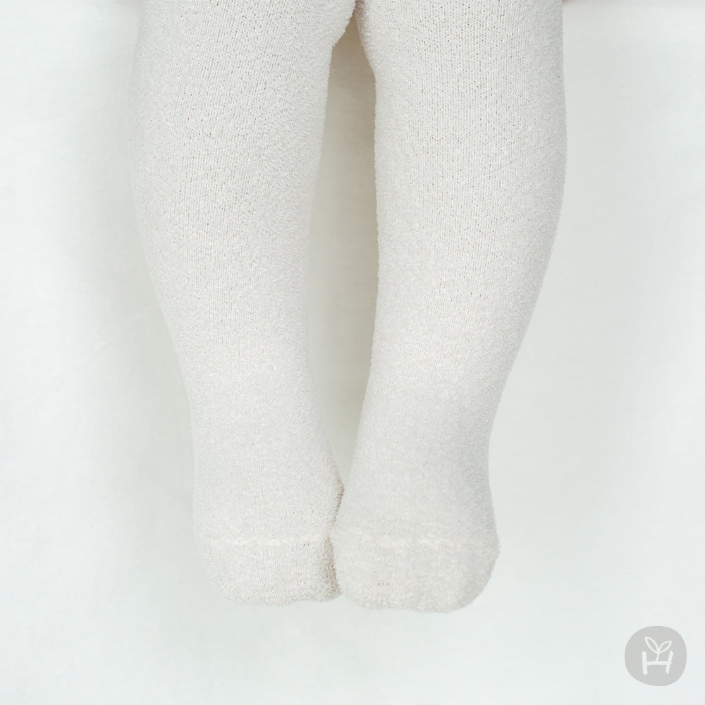 Baby Toddler Winter Plain Tights (0-24m) - Ivory - AT NOON STORE