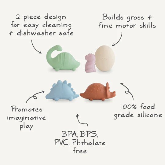Dino Mold Free Bath Play Set kids outfit