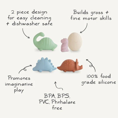 Dino Mold Free Bath Play Set kids outfit