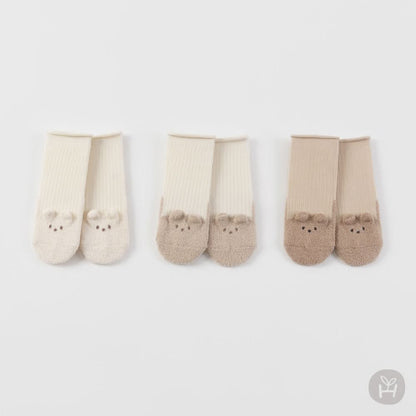 Baby Bear Socks (0-4T) - Beige - AT NOON STORE