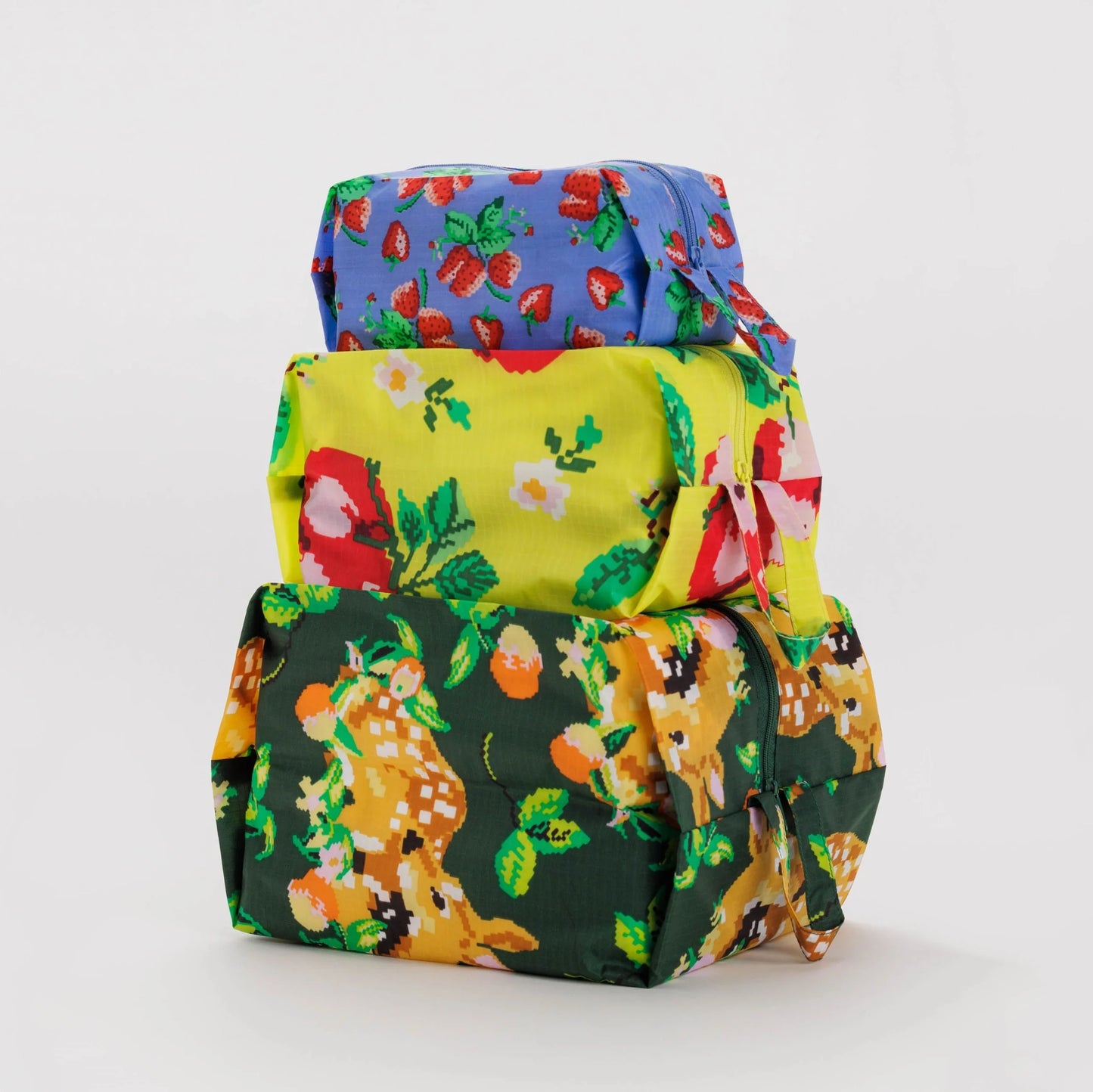 Baggu 3D Zip Set - Needlepoint Fruit - AT NOON STORE