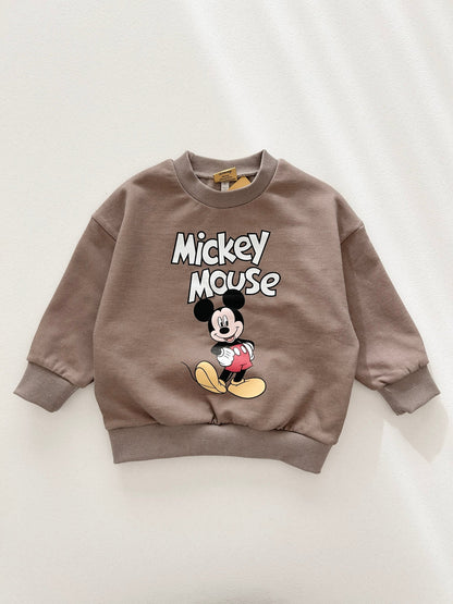 Family Mickey and Minnie Print Pigment Dyed Sweatshirt (1 - 8y, Adult) - 2 Colors kids outfit