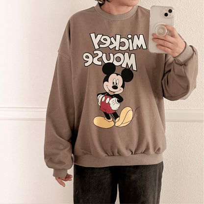 Family Mickey and Minnie Print Pigment Dyed Sweatshirt (1 - 8y, Adult) - 2 Colors kids outfit
