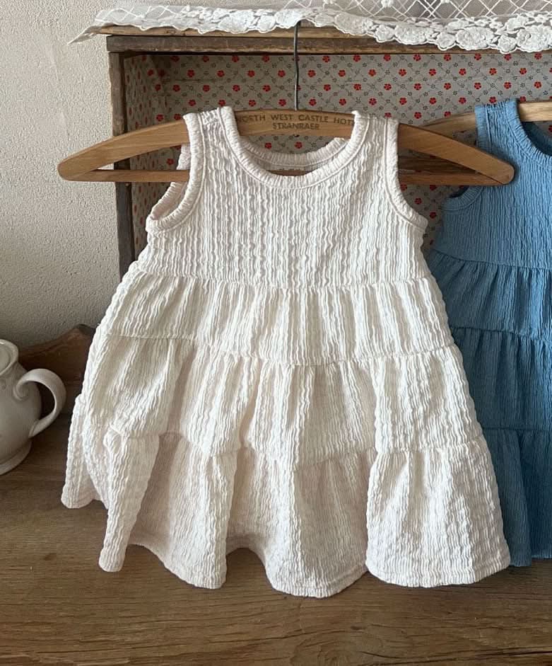 Girl Lala Textured Sleeveless Dress (1 - 6y) - 2 Colors kids outfit