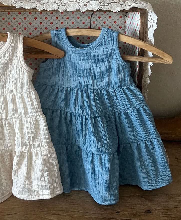 Girl Lala Textured Sleeveless Dress (1 - 6y) - 2 Colors kids outfit