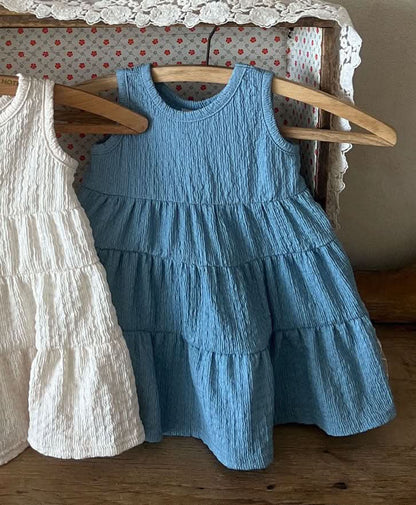 Girl Lala Textured Sleeveless Dress (1 - 6y) - 2 Colors kids outfit