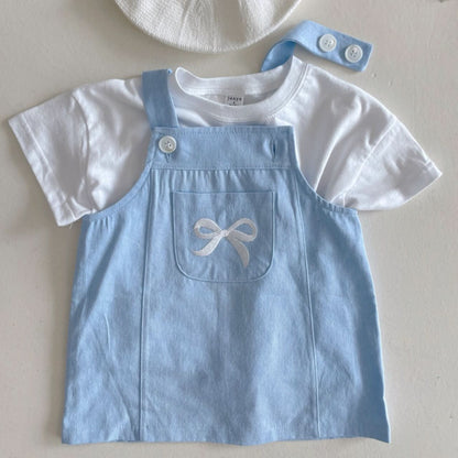 Girls Bow Kangaroo Pocket Skirtall (6 - 24m) kids outfit