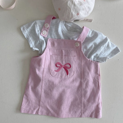 Girls Bow Kangaroo Pocket Skirtall (6 - 24m) kids outfit