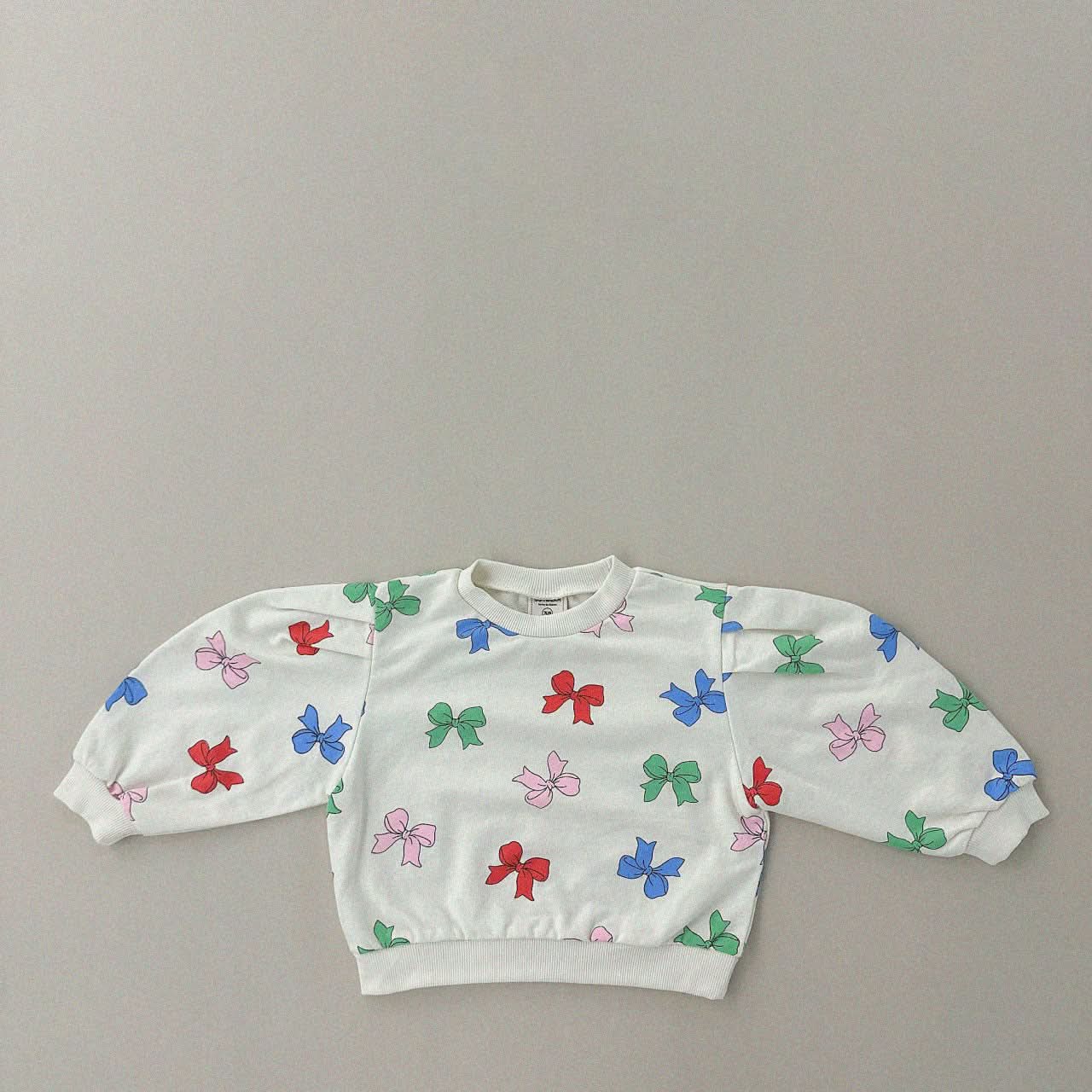 Girls Bow Print Sweatshirt & Skirt Set (1 - 6y) - 2 Colors kids outfit