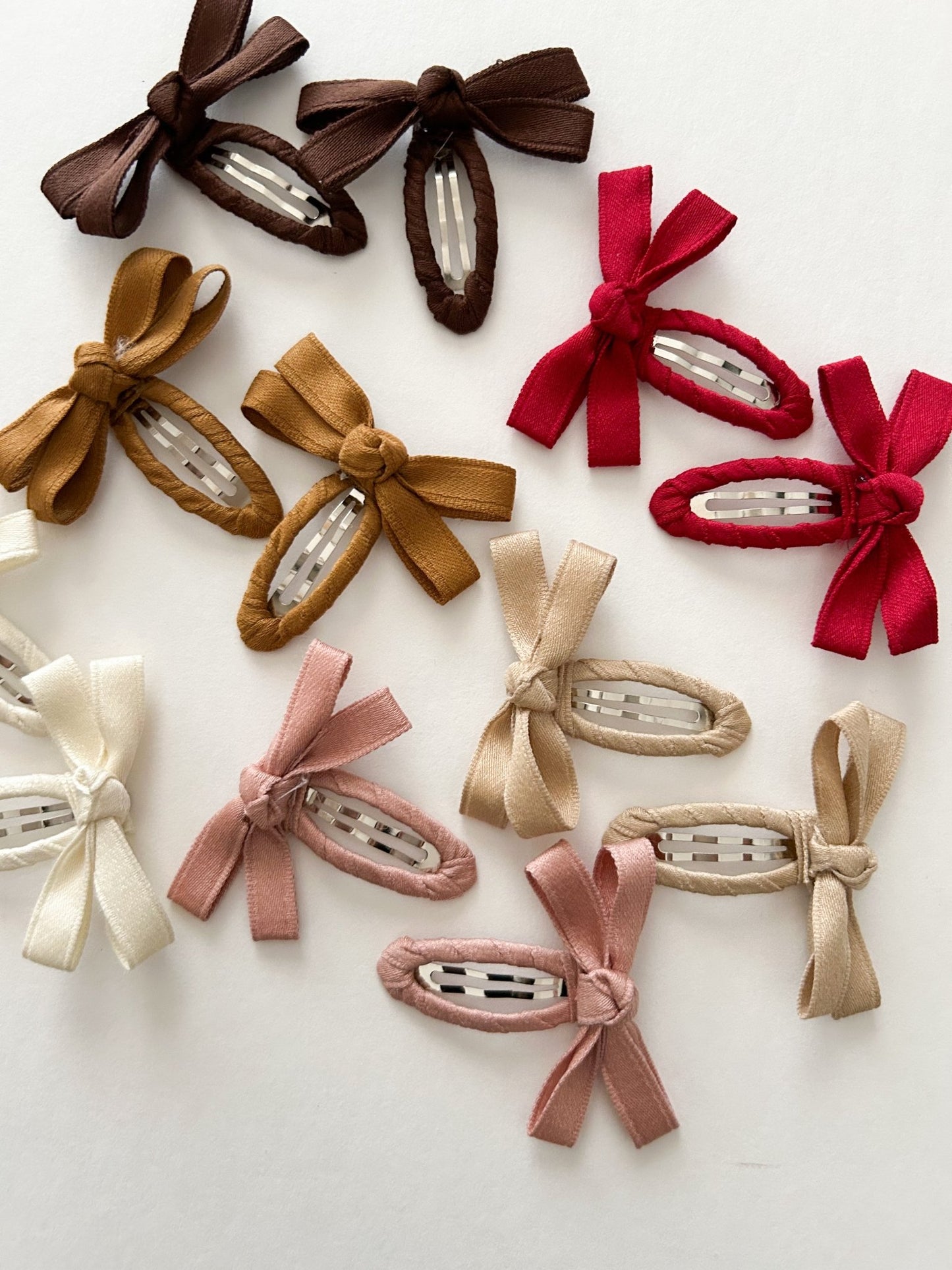 Girls Bow Snap Hair Clips (2pk) - 6 Colors kids outfit