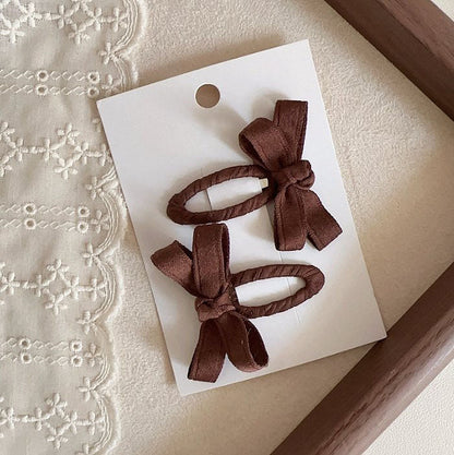 Girls Bow Snap Hair Clips (2pk) - 6 Colors kids outfit