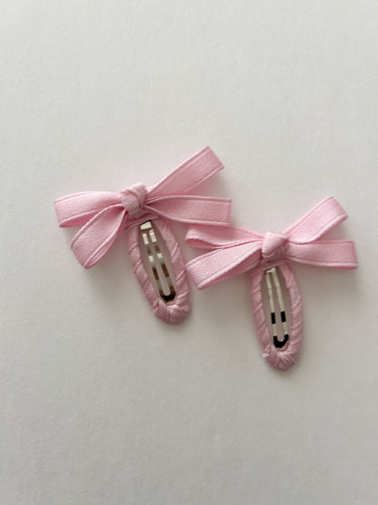 Girls Color Bow Snap Hair Clips (2pk) - 10 Colors kids outfit