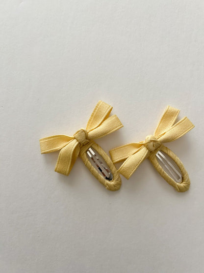 Girls Color Bow Snap Hair Clips (2pk) - 10 Colors kids outfit