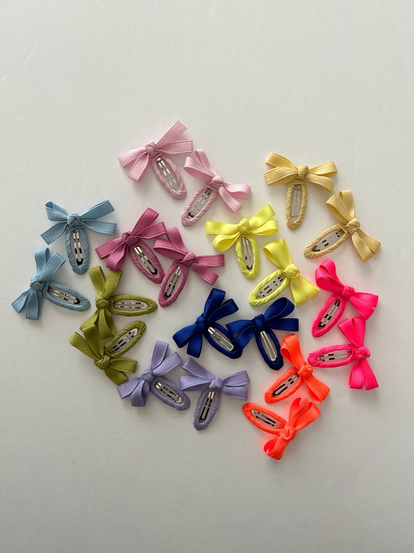 Girls Color Bow Snap Hair Clips (2pk) - 10 Colors kids outfit