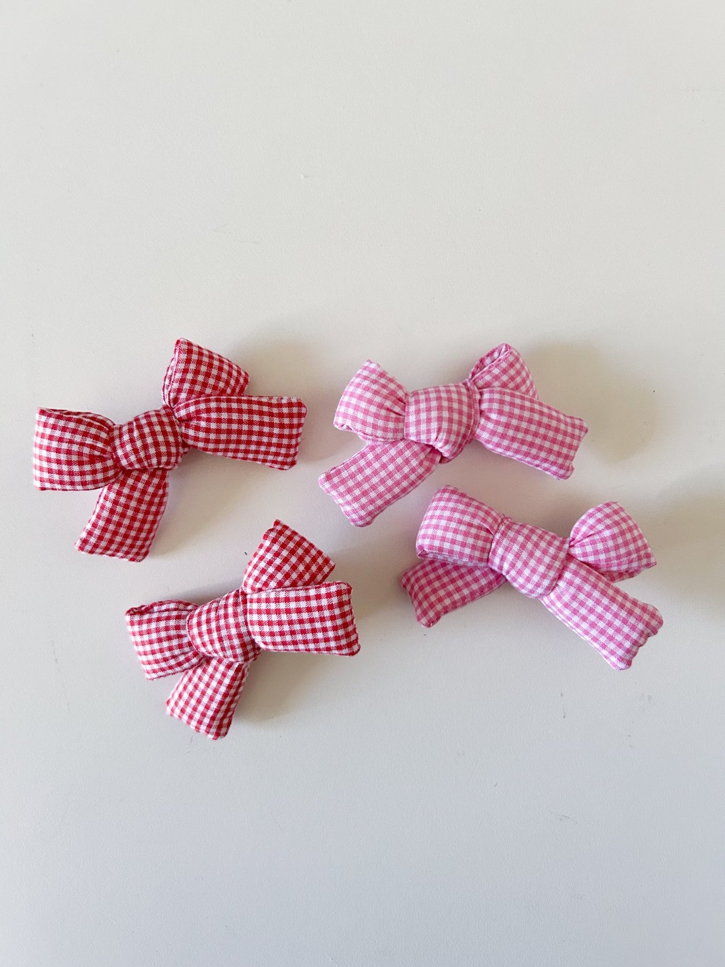 Girls Gingham Bow Hair Clips (2pk) - 4 Colors kids outfit