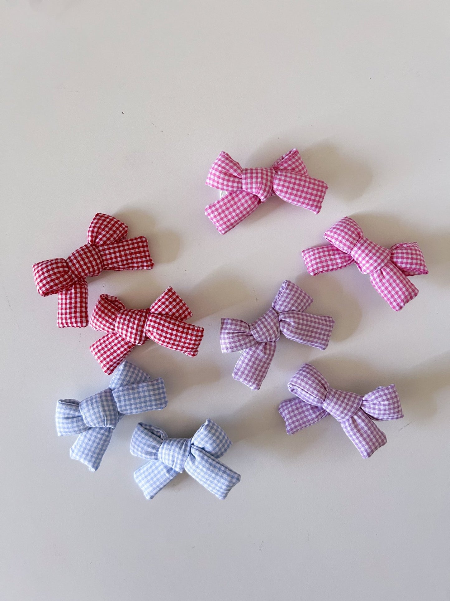 Girls Gingham Bow Hair Clips (2pk) - 4 Colors kids outfit
