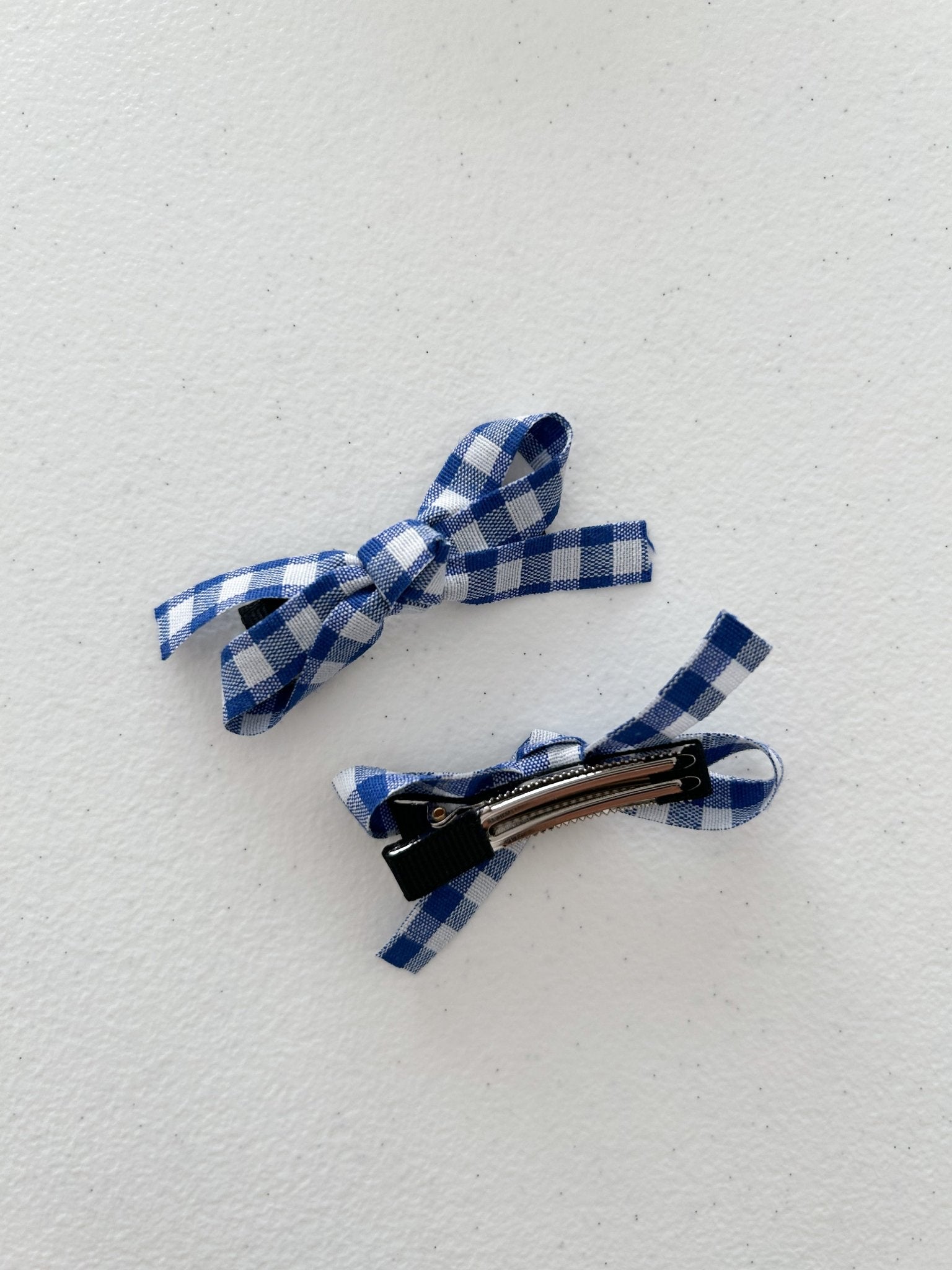 Girls Gingham Bow Snap Hair Clips (2pk) - 6 Colors kids outfit