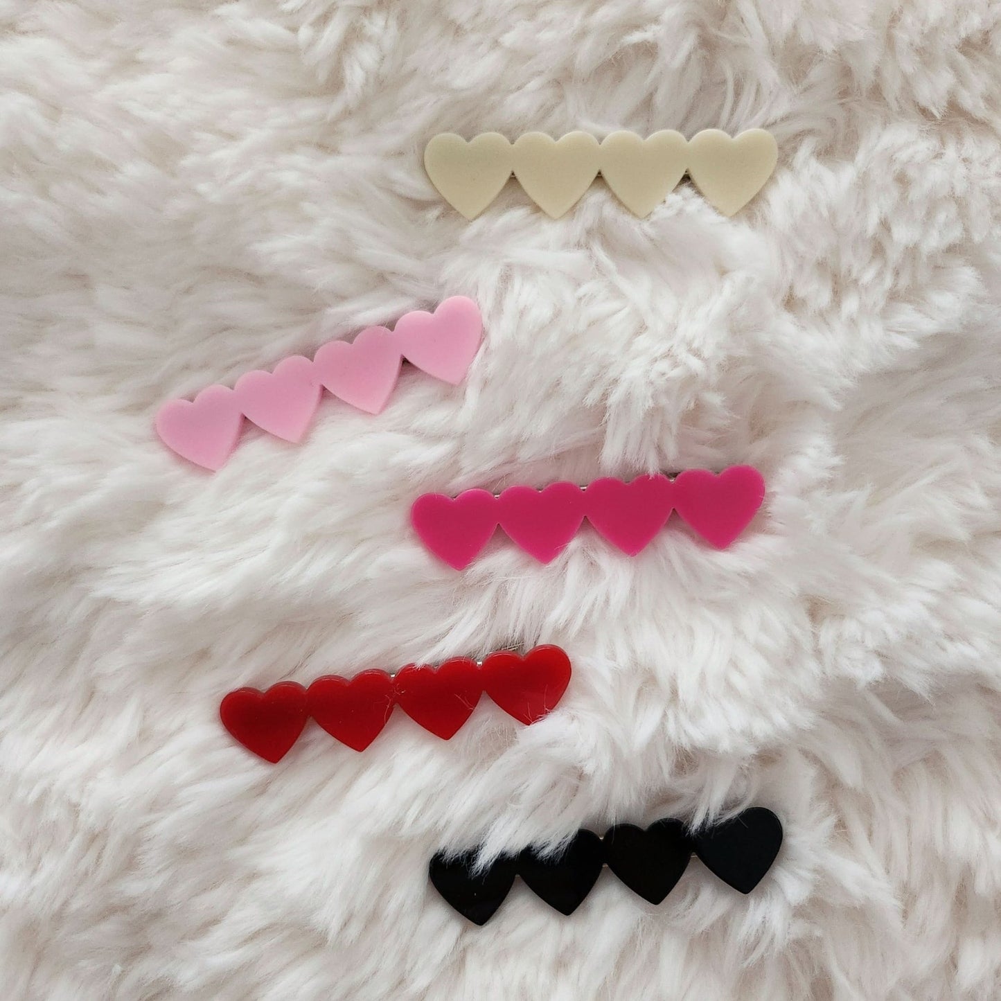 Girls Heart Hair Clip - 5 Colors kids outfit