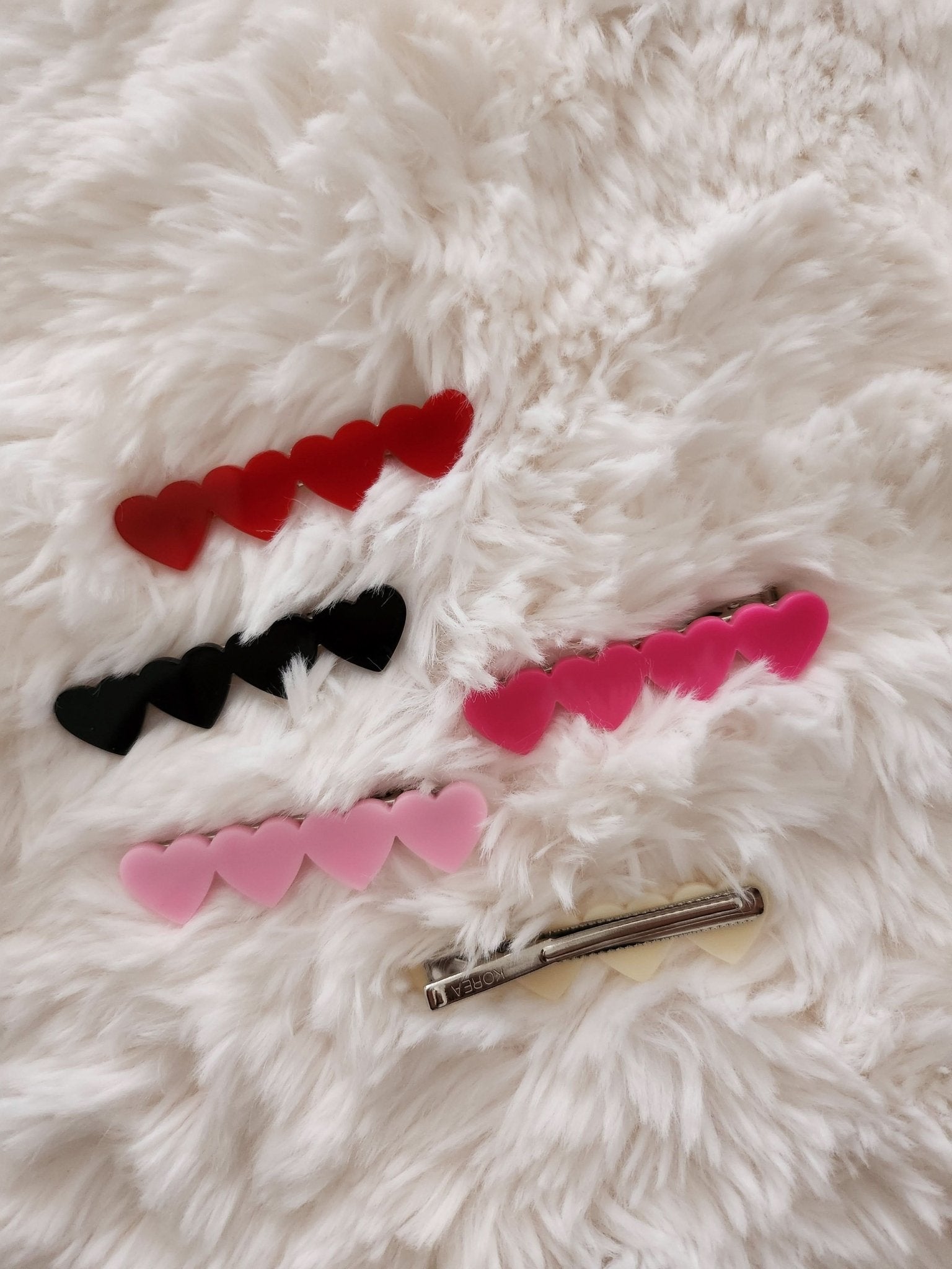 Girls Heart Hair Clip - 5 Colors kids outfit