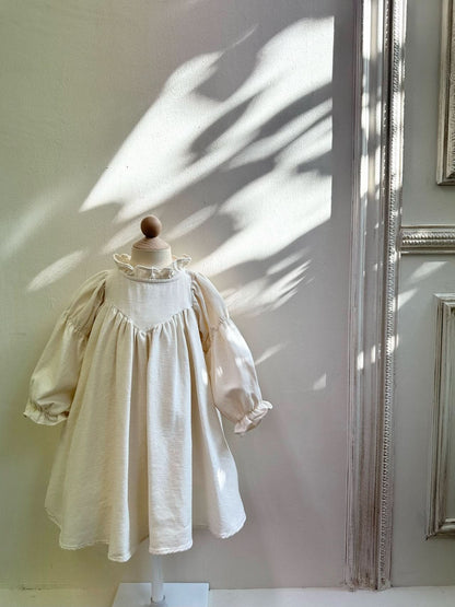 Girls Monbebe Puff Sleeve Dress (1 - 6y) - 2 Colors kids outfit