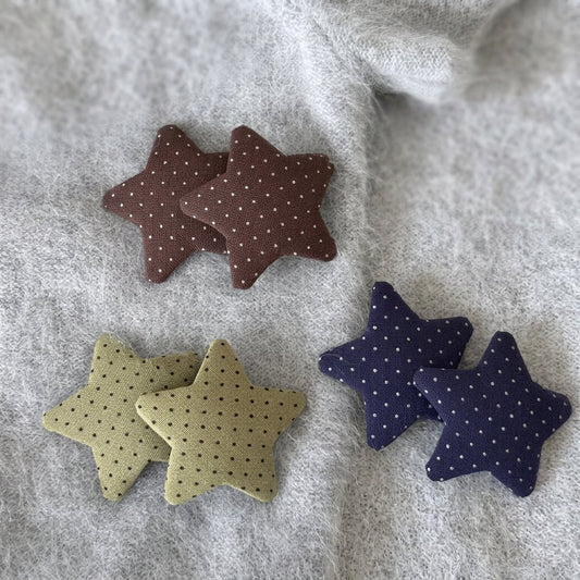 Girls Polka Dot Star Hair Clips (2pk) - 3 Colors kids outfit
