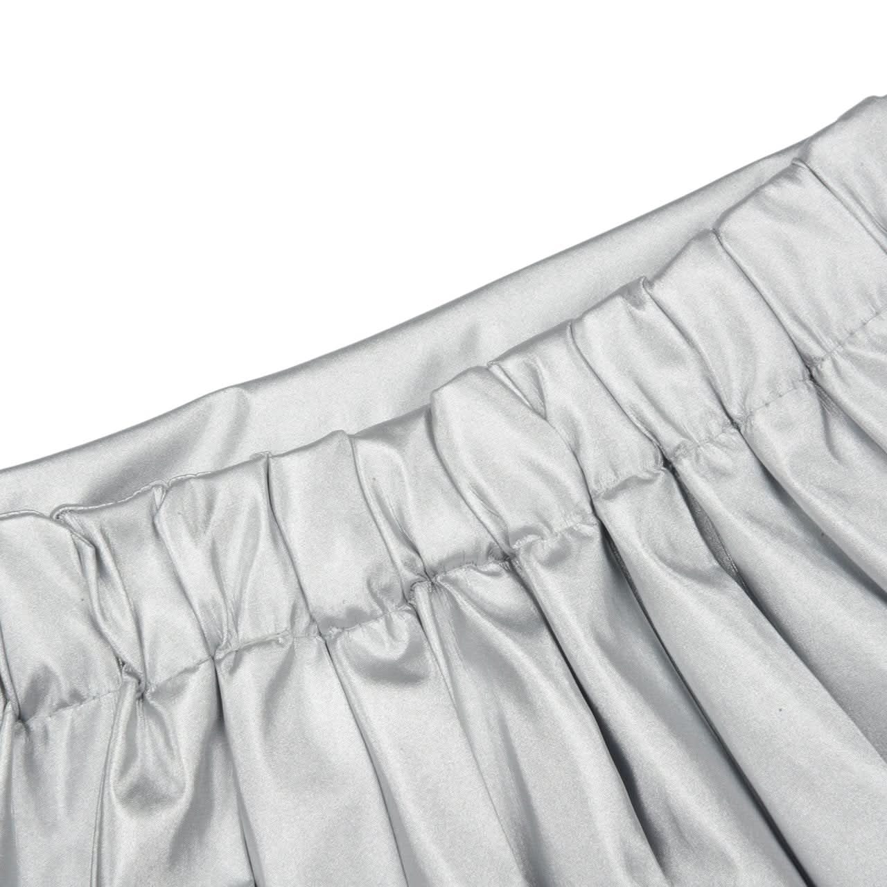 Girls Silver Wrap Pleated Skirted Pants(3 - 6y) - Silver kids outfit