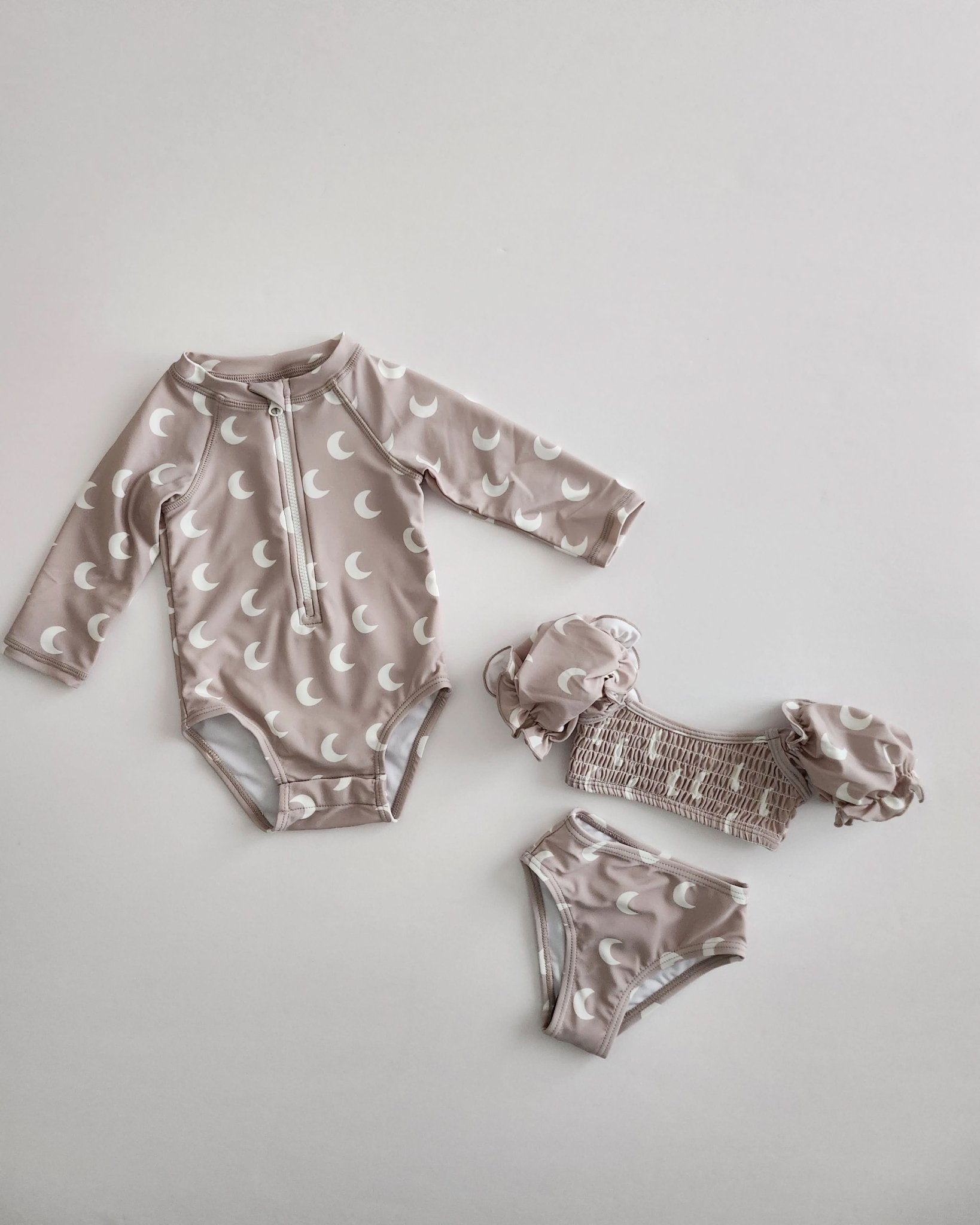 Girl's Sleeved Bikini | Moons (12 - 18m) kids outfit