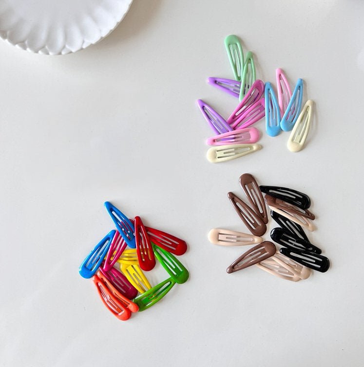 Girls Snap Clips (12pk) - Brown - AT NOON STORE