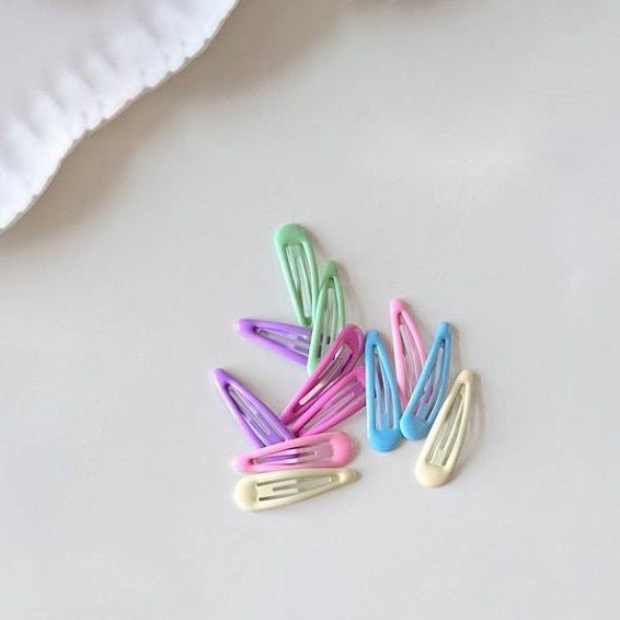 Girls Snap Clips (12pk) - Pastel - AT NOON STORE