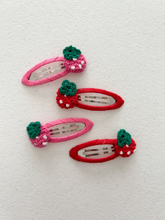 Girls Strawberry Hair Snap Clips (2pk) - 2 Colors kids outfit