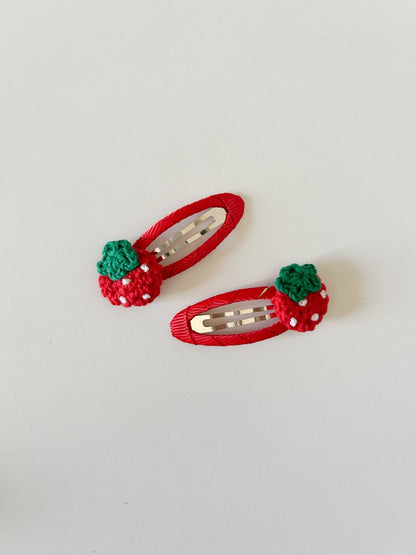Girls Strawberry Hair Snap Clips (2pk) - 2 Colors kids outfit