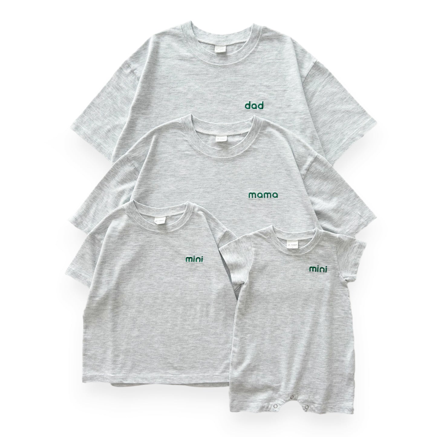 Adult Family Embroidery "dad" T-Shirt - 3 Colors - AT NOON STORE