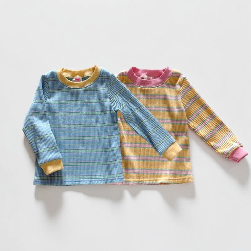 Toddler SP26 Stripe Long Sleeve Ribbed Top  (1-6y) - 2 Colors - AT NOON STORE