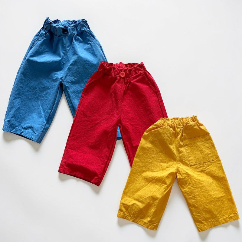 Toddler SP26 Button Pull-On Pants  (1-6y) - Yellow - AT NOON STORE