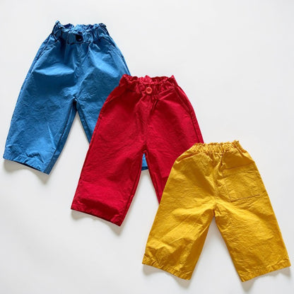 Toddler SP26 Button Pull-On Pants   (1-6y) - Blue - AT NOON STORE