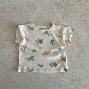 Toddler Lala Dino Short Sleeve Top (1-5y) - 2 Colors
