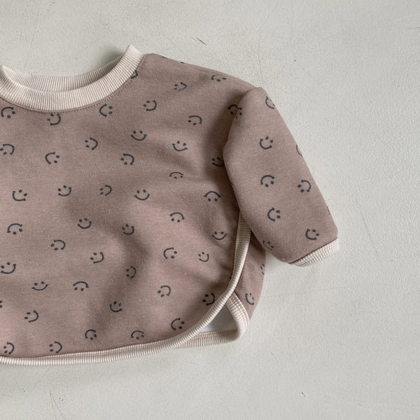 Baby BH Smile Print Sweatshirt (3-18m) - Tan