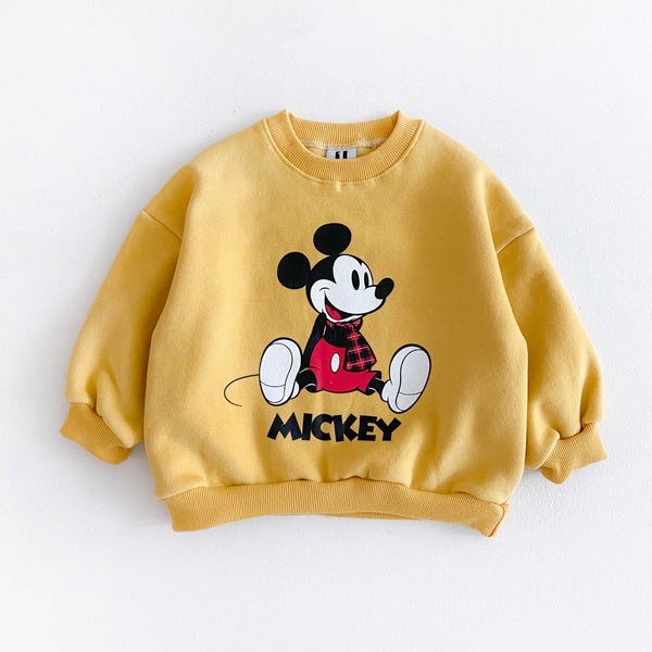 Toddler Fleece Lined Mickey Tartan Scarf Sweatshirt (2-6y) - 2 Colors