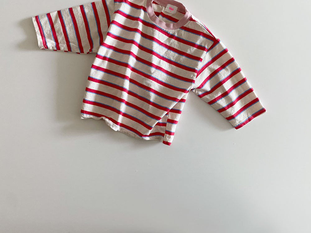 Toddler Stripe Tee (4-5y) - Red