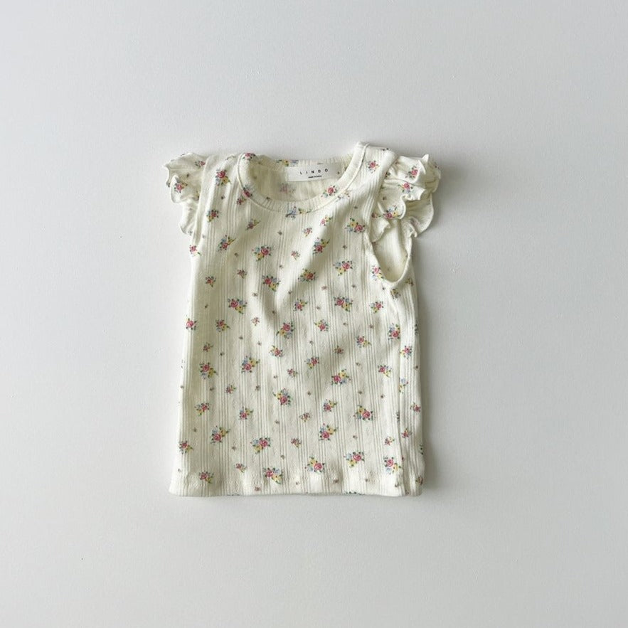 Toddle Ruffle Short Sleeve Floral Print Top (1-5y) - AT NOON STORE