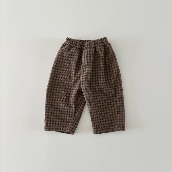 Toddler Bonito Corduroy Fleece Lined Gingham Pull On Pants (6m-6y) - 2 Colors
